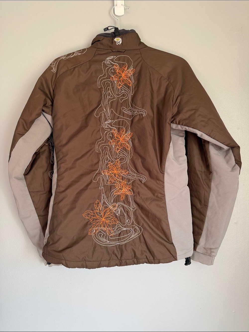 Mountain Hardwear Reversible Embroidered PrimaLoft Jacket Brown Gray Small - Picture 4 of 10